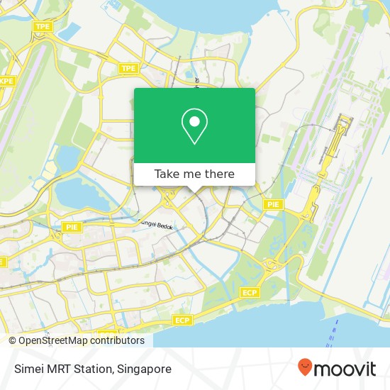 Simei MRT Station map