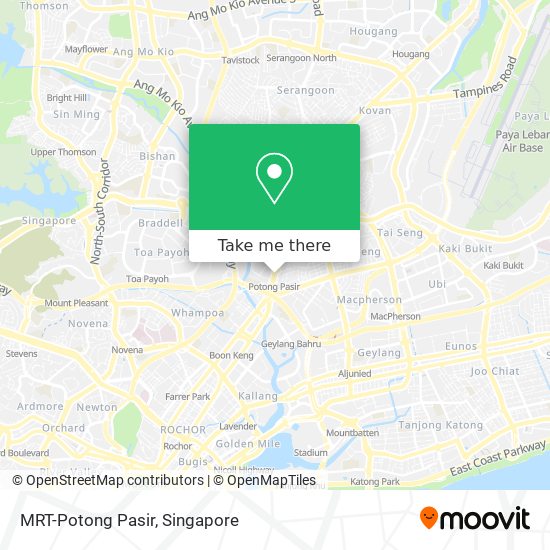 MRT-Potong Pasir map