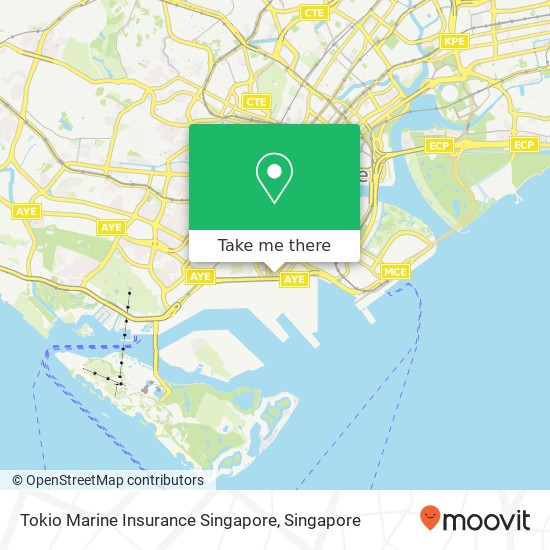 Tokio Marine Insurance Singapore map