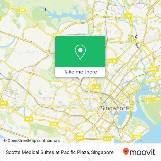 Scotts Medical Suites at Pacific Plaza map