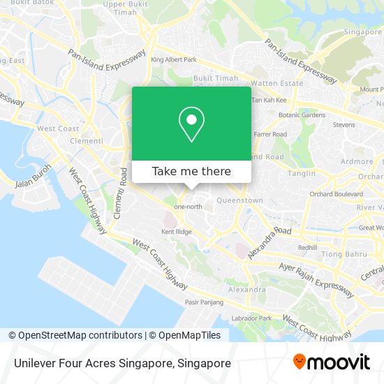 Unilever Four Acres Singapore map