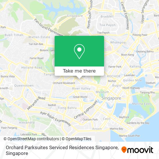 Orchard Parksuites Serviced Residences Singapore地图