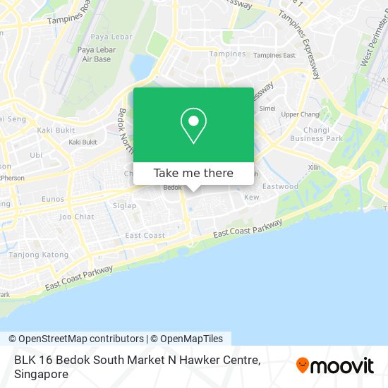 BLK 16 Bedok South Market N Hawker Centre map