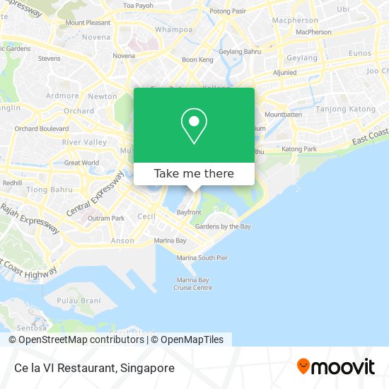 Ce la VI Restaurant map