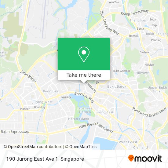 190 Jurong East Ave 1 map