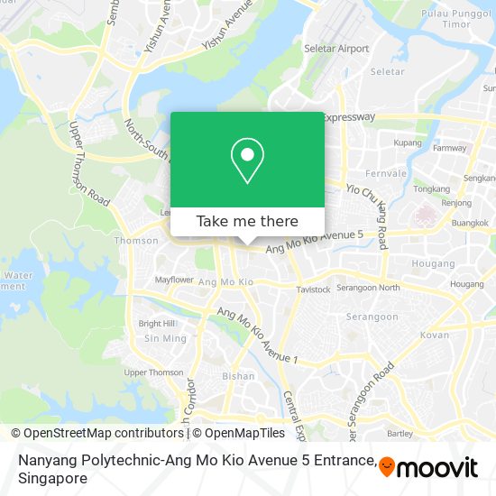 Nanyang Polytechnic-Ang Mo Kio Avenue 5 Entrance map