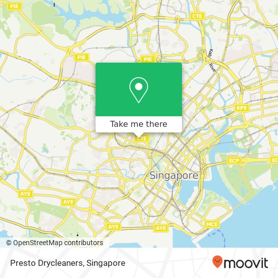 Presto Drycleaners map