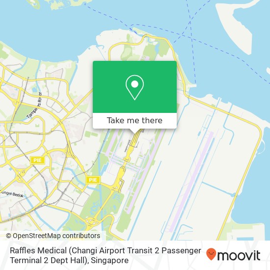 Raffles Medical (Changi Airport Transit 2 Passenger Terminal 2 Dept Hall) map