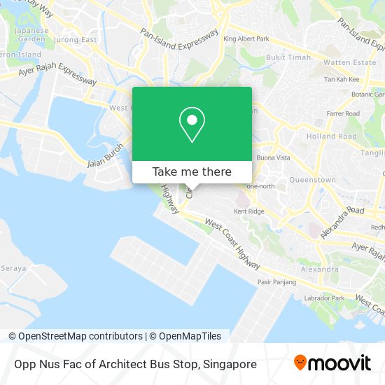 Opp Nus Fac of Architect Bus Stop map