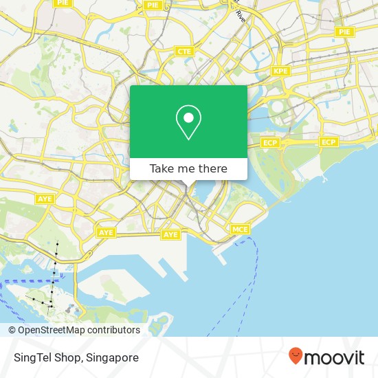 SingTel Shop map