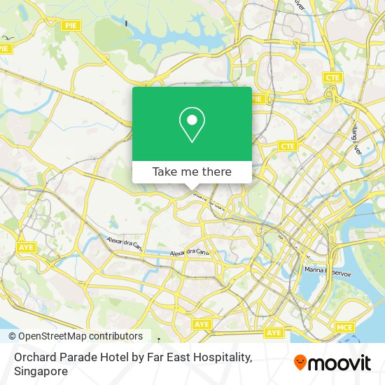 Orchard Parade Hotel by Far East Hospitality map