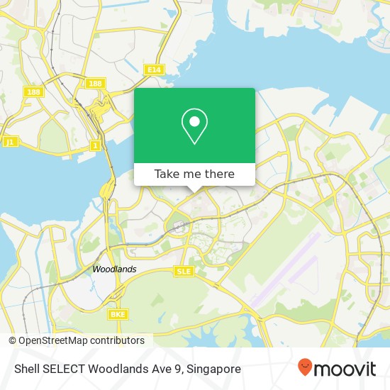 Shell SELECT Woodlands Ave 9地图