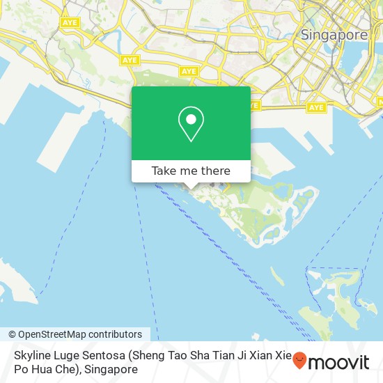 Skyline Luge Sentosa (Sheng Tao Sha Tian Ji Xian Xie Po Hua Che) map