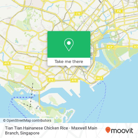 Tian Tian Hainanese Chicken Rice - Maxwell Main Branch map