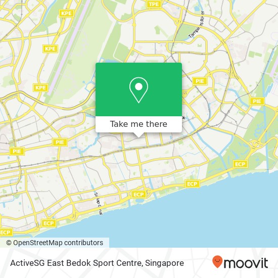 ActiveSG East Bedok Sport Centre map