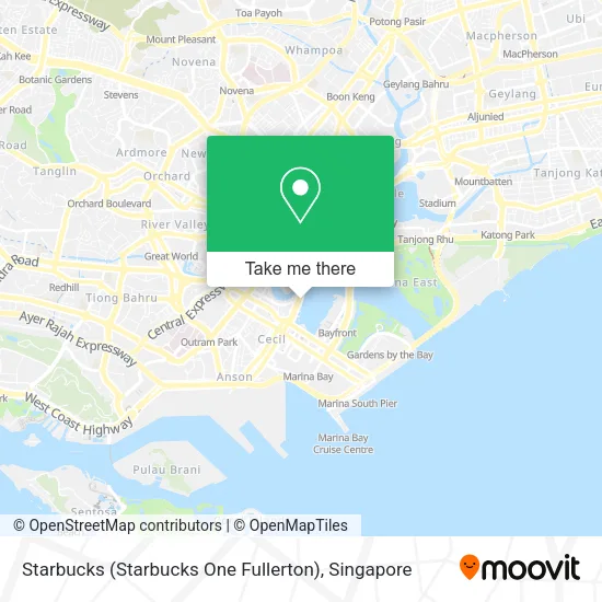 Starbucks (Starbucks One Fullerton) map
