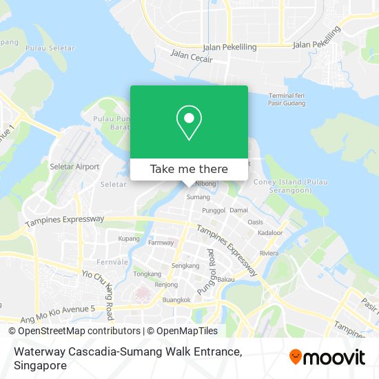 Waterway Cascadia-Sumang Walk Entrance map