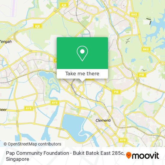 Pap Community Foundation - Bukit Batok East 285c map