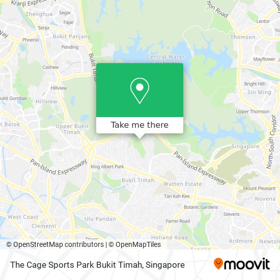 The Cage Sports Park Bukit Timah map