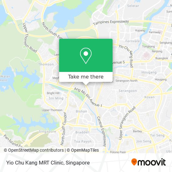 Yio Chu Kang MRT Clinic map