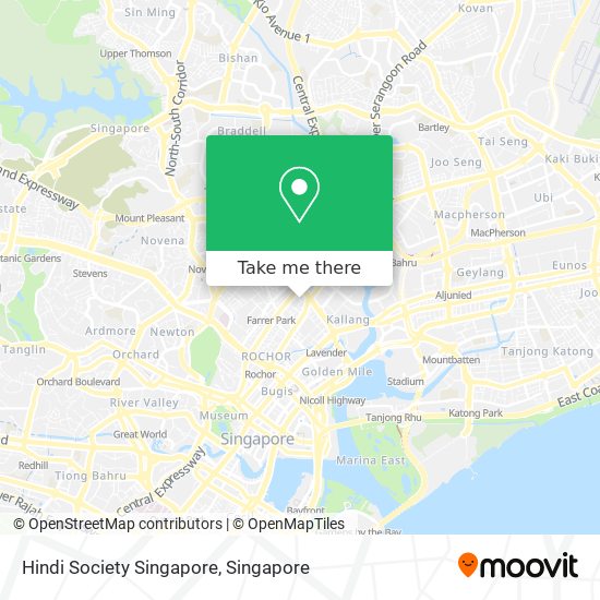 Hindi Society Singapore map