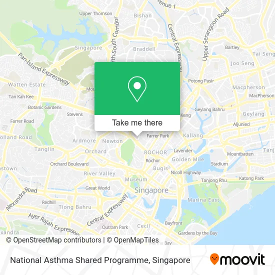 National Asthma Shared Programme map