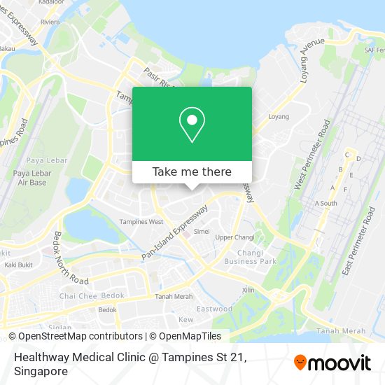 Healthway Medical Clinic @ Tampines St 21 map