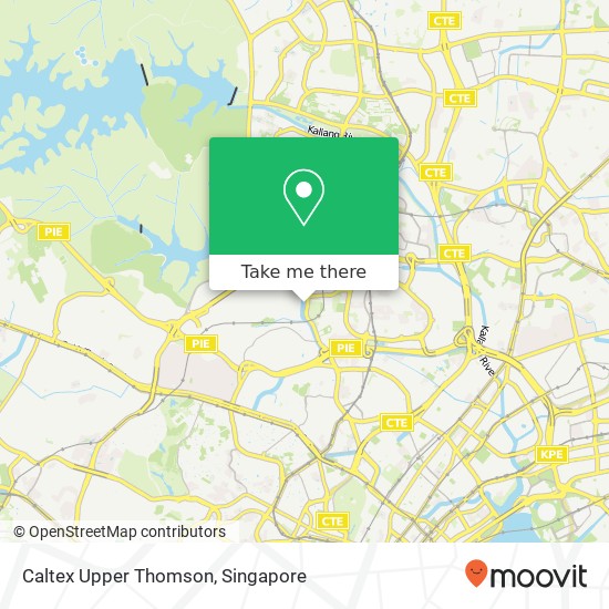 Caltex Upper Thomson map