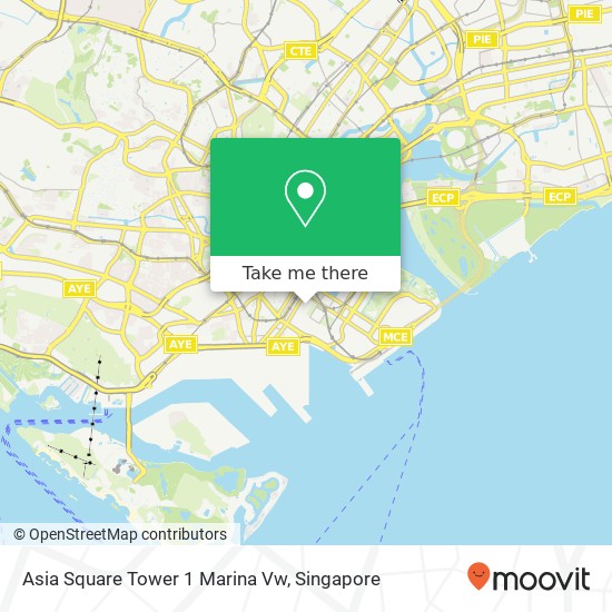 Asia Square Tower 1 Marina Vw map