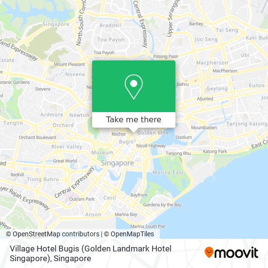 Village Hotel Bugis (Golden Landmark Hotel Singapore) map