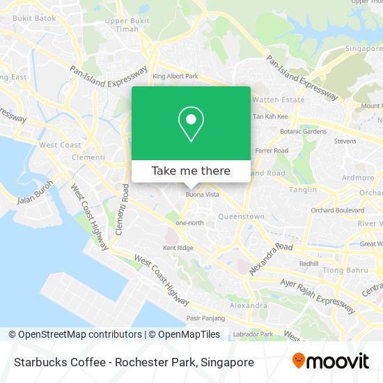 Starbucks Coffee - Rochester Park map