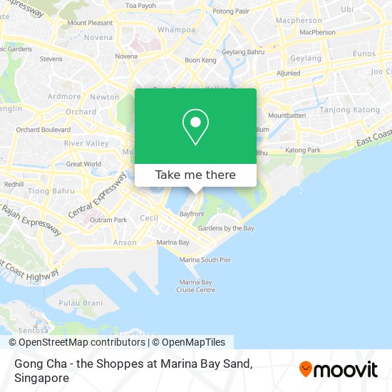 Gong Cha - the Shoppes at Marina Bay Sand map
