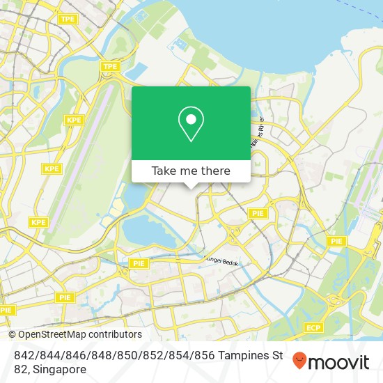 842 / 844 / 846 / 848 / 850 / 852 / 854 / 856 Tampines St 82地图