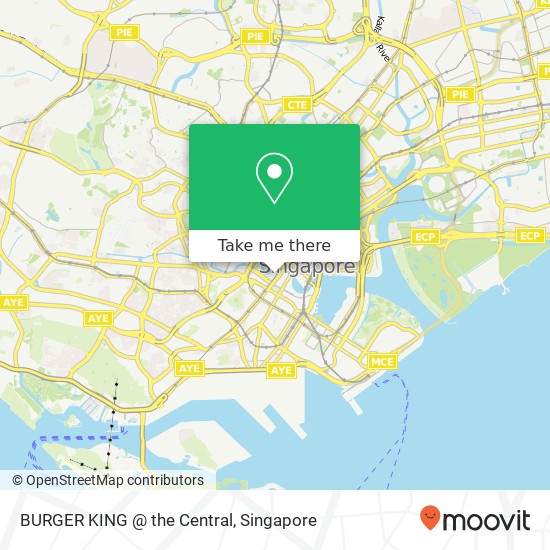 BURGER KING @ the Central map
