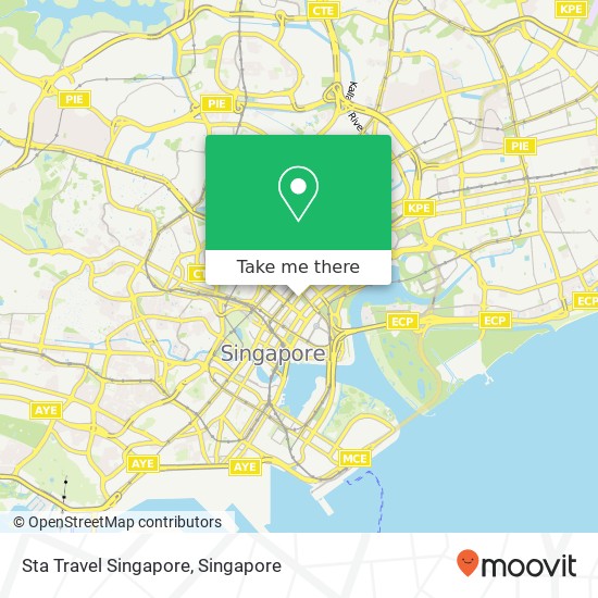 Sta Travel Singapore map