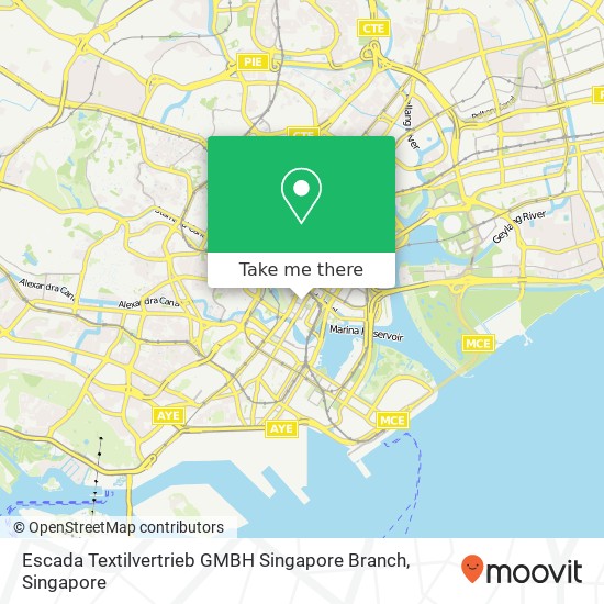 Escada Textilvertrieb GMBH Singapore Branch map