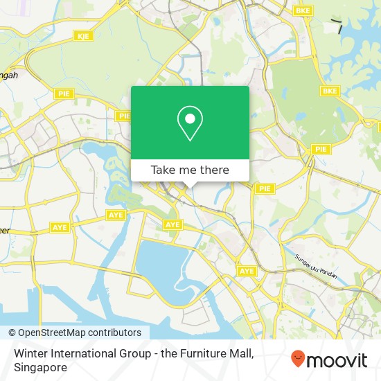 Winter International Group - the Furniture Mall map