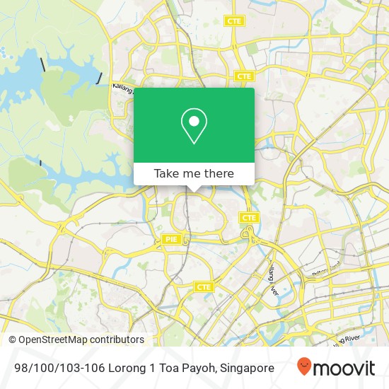 98 / 100 / 103-106 Lorong 1 Toa Payoh地图