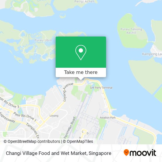 Changi Village Food and Wet Market map