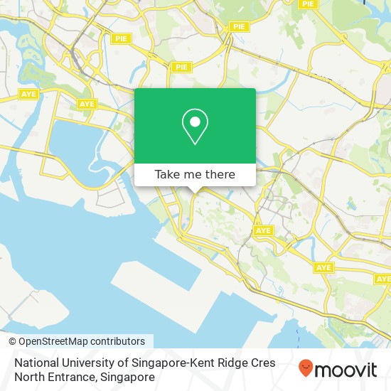 National University of Singapore-Kent Ridge Cres North Entrance map