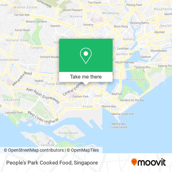 People's Park Cooked Food map
