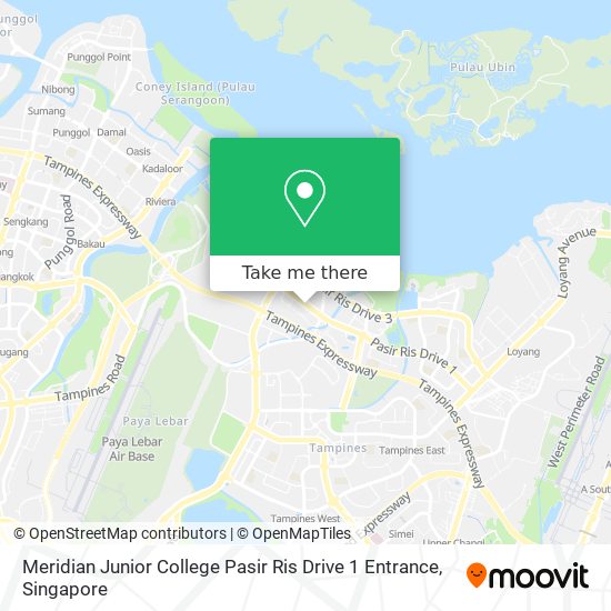 Meridian Junior College Pasir Ris Drive 1 Entrance map