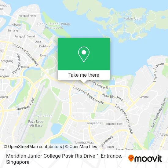 Meridian Junior College Pasir Ris Drive 1 Entrance map