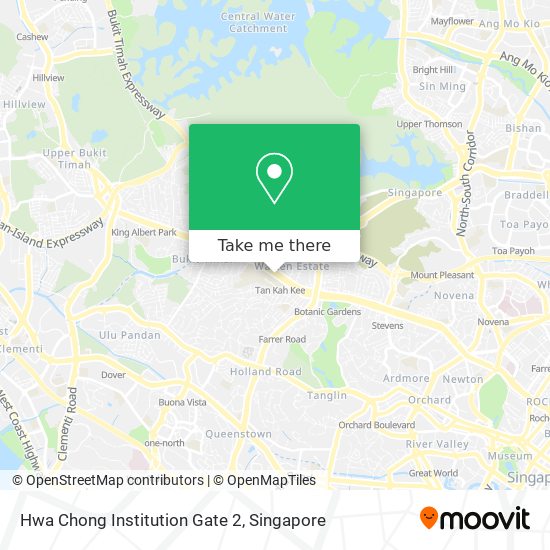 Hwa Chong Institution Gate 2 map