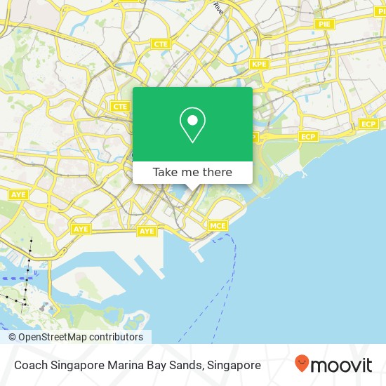 Coach Singapore Marina Bay Sands map
