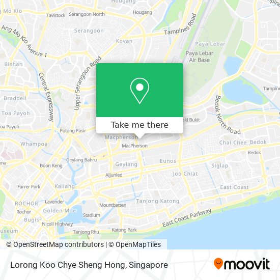 Lorong Koo Chye Sheng Hong map