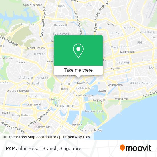 PAP Jalan Besar Branch map
