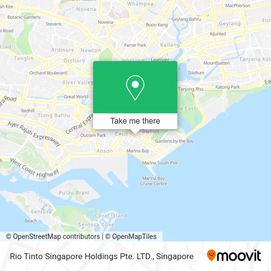 Rio Tinto Singapore Holdings Pte. LTD.地图
