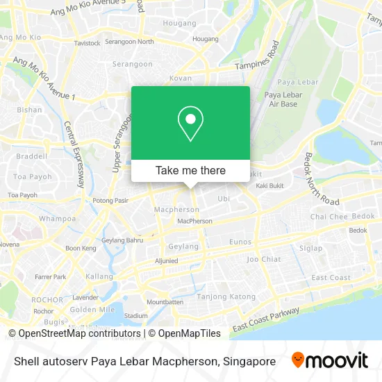 Shell autoserv Paya Lebar Macpherson地图