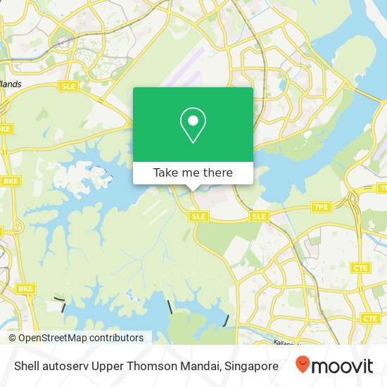 Shell autoserv Upper Thomson Mandai地图